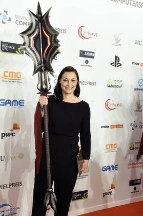 Lina van de Mars bei der Verleihung des Deutschen Computerspielpreises 2017 im WECC Westhafen Event & Convention Center. Berlin, 26.04.2017 Foto:xF.xKernx xFuturexImage