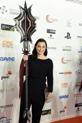 Lina van de Mars bei der Verleihung des Deutschen Computerspielpreises 2017 im WECC Westhafen Event & Convention Center. Berlin, 26.04.2017 Foto:xF.xKernx xFuturexImage