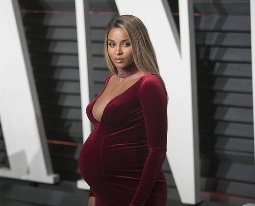 April 29, 2017 - Beverly Hills, CALIFORNIA, UNITED STATES OF AMERICA - Ciara and Russell Wilson welcome baby girl on Friday April 28, 2017. FILE PHOTO: Russell Wilson and Ciara on the red carpet at the 2017 Vanity Fair Oscar Party held at the Wallis Annenberg Center in Beverly Hills, California, Sunday February 26, 2017. JAVIER ROJAS PI Beverly Hills UNITED STATES OF AMERICA - ZUMAp124 20170429_zaa_p124_001 Copyright: xJavierxRojas Pix