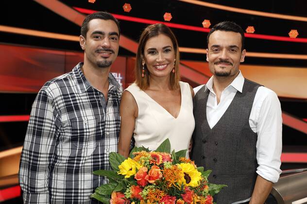 Leonardo Vizeu Berenhauser Borba, Giovanni Zarrella mit Ehefrau Jana Ina Zarrella bei der Aufzeichnung der Quizshow Paarduell XXL im nobeo Studio 1. Köln-Hürth, 30.05.2017 Foto:xC.xHardtx xFuturexImage