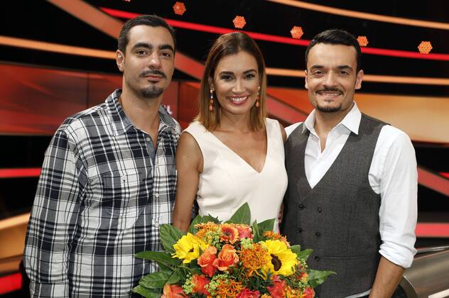 Leonardo Vizeu Berenhauser Borba, Giovanni Zarrella mit Ehefrau Jana Ina Zarrella bei der Aufzeichnung der Quizshow Paarduell XXL im nobeo Studio 1. Köln-Hürth, 30.05.2017 Foto:xC.xHardtx xFuturexImage