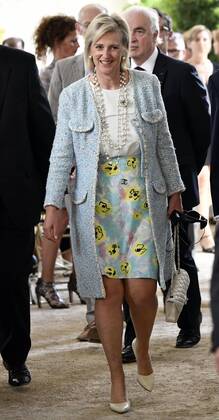 Princess Astrid of Belgium pictured during a ceremony for the Queen Paola Award 2015-2016 (Koningin Paolaprijs - Prix Reine Paola) for education, at the royal castle in Laken Laeken, Brussels, Wednesday 31 May 2017. This year s themes are sciences, mathematics and technology.  ERICxLALMAND 05106855