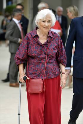 Queen Paola of Belgium pictured during a ceremony for the Queen Paola Award 2015-2016 (Koningin Paolaprijs - Prix Reine Paola) for education, at the royal castle in Laken Laeken, Brussels, Wednesday 31 May 2017. This year s themes are sciences, mathematics and technology.  ERICxLALMAND 05106950