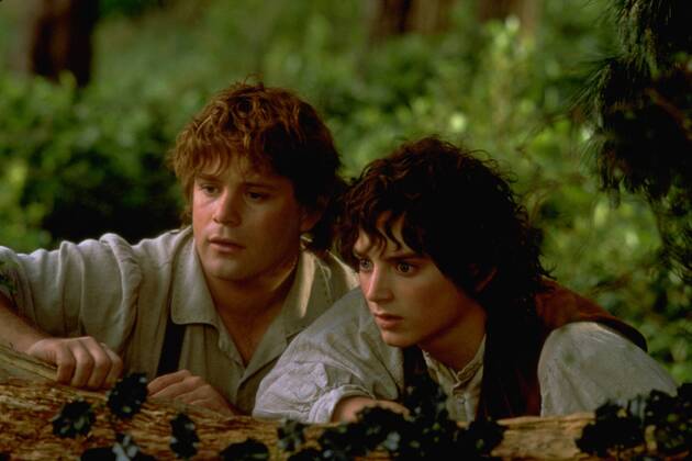 Newline Pictures Presents Lord of the Rings: The Fellowship of the Ring Sean Astin, Elijah Wood © 2002 New Line 30277_020