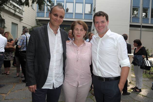 Knut Elstermann, Medienboard-Geschaeftsführerin Kirsten Niehuus, Bjoern Boehning zum 19. Mal wurde der Kinoprogrammpreis Berlin-Brandenburg verliehen. Mit insgesamt 432.500 Euro wurden im City Kino Wedding das vielfaeltige Engagement und die innovative Programmgestaltung in 48 Filmtheatern - 32 in Berlin und 16 in Brandenburg - geehrt in Berlin am 20.06.2017
