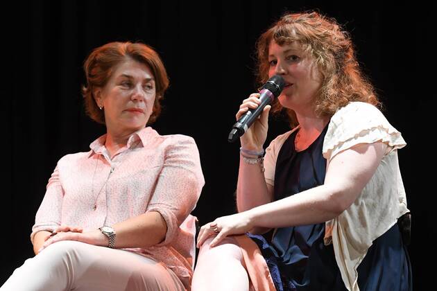 Kirsten Niehuus, Valeska Hanel (Neue Kammerspiele Kleinmachnow) zum 19. Mal wurde der Kinoprogrammpreis Berlin-Brandenburg verliehen. Mit insgesamt 432.500 Euro wurden im City Kino Wedding das vielfaeltige Engagement und die innovative Programmgestaltung in 48 Filmtheatern - 32 in Berlin und 16 in Brandenburg - geehrt in Berlin am 20.06.2017