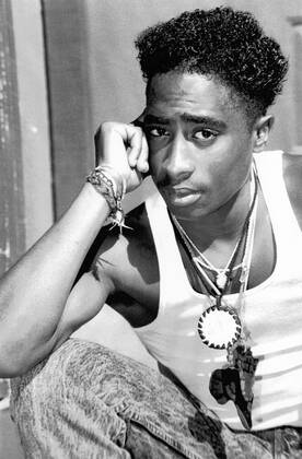 Studio Publicity Still from Tupac: Resurrection Tupac Shakur © 2003 MTV Networks Amaru Entertainment Los Angeles CA Copyright: xAPCx 307531024