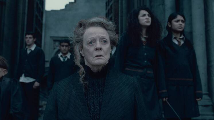 MAGGIE SMITH as Professor Minerva McGonagall in Warner Bros. Pictures? fantasy adventure HARRY POTTER AND THE DEATHLY HALLOWS ? PART 2, a Warner Bros. Pictures release. 31003_091