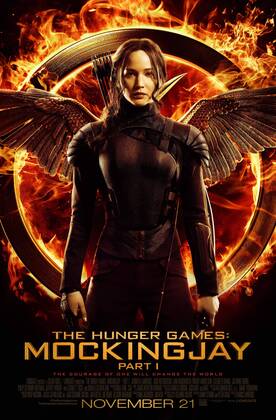 THE HUNGER GAMES: MOCKINGJAY - PART 1 (2014) Poster Jennifer Lawrence Los Angeles CA 32446_030THA