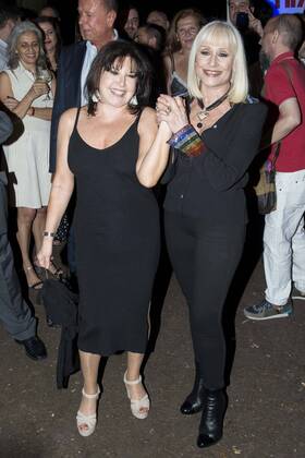 Spanish actress Loles Leon and Italian singer Raffaella Carra receives the World Pride Award 2017 at Italian Embassy in Madrid, June 27, 2017. Spain.  (20170627003)