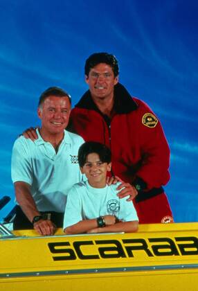 Baywatch: Nightmare Bay, aka: Baywatch - Die Rettungsschwimmer von Malibu, Fernsehfilm, USA 1991, Regie: Gregory J. Bonann, Darsteller: Monte Markham, Jeremy Jackson (unten), David Hasselhoff Copyright: IFTN UnitedArchives12302