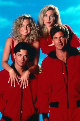 Baywatch: Nightmare Bay, aka: Baywatch - Die Rettungsschwimmer von Malibu, Fernsehfilm, USA 1991, Regie: Gregory J. Bonann, Darsteller: Erika Eleniak, (o. l.), Billy Warlock (u. l.), David Hasselhoff Copyright: IFTN UnitedArchives12303