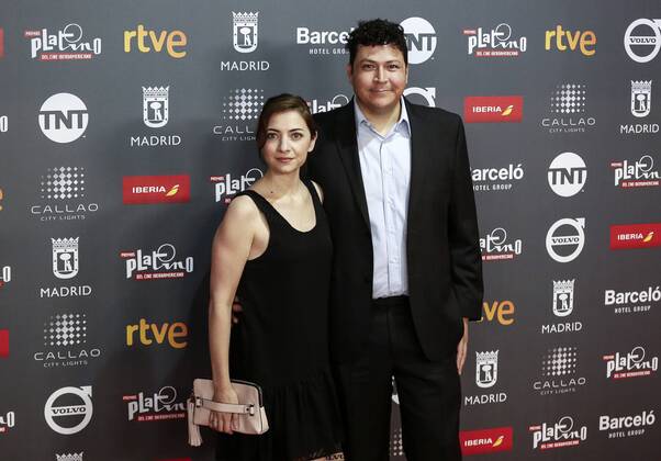 Mexican director Anwar Safa (R) and writer Ana Sofi Clerici pose as they arrive at the presentation of the Platino Awards at the Callao Cinema in Madrid, Spain, 20 July 2017. The Magic Box will be the venue for the fourth edition of the Ibero American Cinema Platino Awards next 22 July. PLATINO AWARDS PRESENTATION PARTY IN MADRID !ACHTUNG: NUR REDAKTIONELLE NUTZUNG!  Copyright: xSantixDonairex MAD028 20170721-636362063375597541
