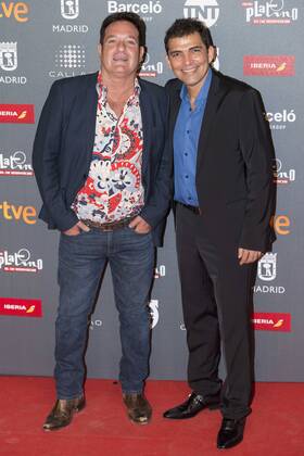 Jorge Perugorría and Vladimir Cruz attends to welcome party photocall of Platino Awards 2017 at Callao Cinemas in Madrid, July 20, 2017. Spain.  (20170721075)