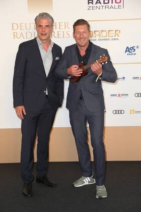 Hamburg Kultmoderatoren Jens Hardeland und Andreas Kuhlage Verleihung Deutscher Radiopreis in der Elbphilharmonie Hamburg am 7.9.2017