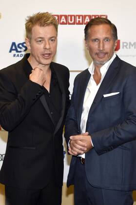 Michael Mittermeier und Benno Fürman bei der Verleihung des Deutschen Radiopreises 2017 in der Elbphilharmonie. Hamburg, 07.09.2017