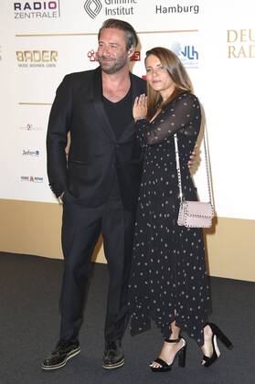 Sasha mit Gattin Julia Röntgen bei der Verleihung des Deutschen Radiopreises 2017 in der Elbphilharmonie. Hamburg, 07.09.2017