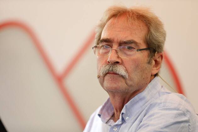 Spanish writer Jaume Cabre during a press conference held in Barcelona, northeastern Spain, 13 September 2017. Cabre, the most International author of the Catalan literature, will receive on 14 September 2017 a Career Award as part of the Catalonian Book Week. JAUME CABRE PRESS CONFERENCE !ACHTUNG: NUR REDAKTIONELLE NUTZUNG!  Copyright: xALEJANDROxGARCIAx GRA219 20170913-636409240862347929