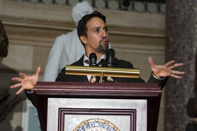 Sep 12, 2017 - Washington, District Of Columbia, U.S. - LIN-MANUEL MIRANDA speaks about the arts prior to receiving the 2017 Freedom Award from the United States Capitol Historical Society (USCHS) at the United States Capitol. Washington U.S.  - ZUMA 20170912_mda_e113_009 Copyright: xAlexxEdelmanx