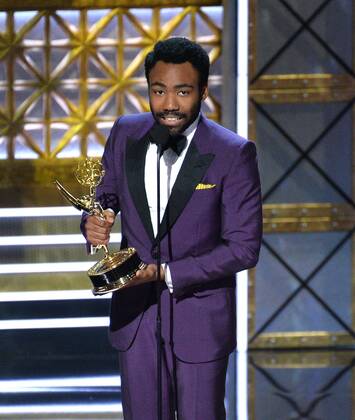 Director Donald Glover accepts the award for Outstanding Directing for a Comedy Series for Atlanta onstage during the 69th annual Primetime Emmy Awards at Microsoft Theater in Los Angeles on September 17, 2017.  LAP201709170121 JIMxRUYMEN