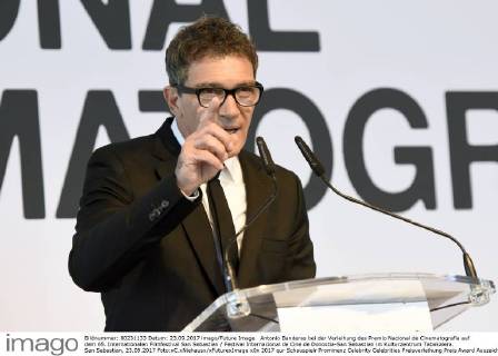 Antonio Banderas bei der Verleihung des Premio Nacional de Cinematografia auf dem 65. Internationalen Filmfestival San Sebastian Festival Internacional de Cine de Donostia-San Sebastian im Kulturzentrum Tabakalera. San Sebastian, 23.09.2017 Foto:xC.xNiehausx xFuturexImage