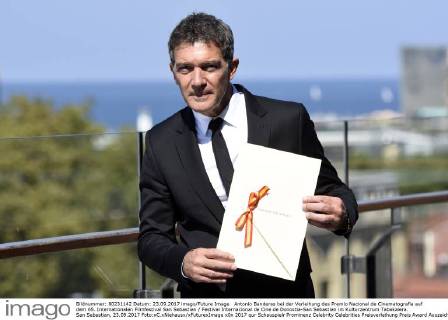 Antonio Banderas bei der Verleihung des Premio Nacional de Cinematografia auf dem 65. Internationalen Filmfestival San Sebastian Festival Internacional de Cine de Donostia-San Sebastian im Kulturzentrum Tabakalera. San Sebastian, 23.09.2017 Foto:xC.xNiehausx xFuturexImage