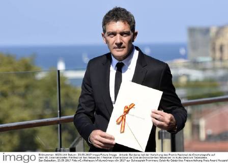 Antonio Banderas bei der Verleihung des Premio Nacional de Cinematografia auf dem 65. Internationalen Filmfestival San Sebastian Festival Internacional de Cine de Donostia-San Sebastian im Kulturzentrum Tabakalera. San Sebastian, 23.09.2017 Foto:xC.xNiehausx xFuturexImage