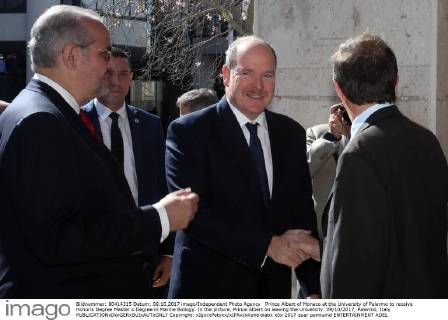 Prince Albert of Monaco at the University of Palermo to receive Honoris Degree Master s Degree in Marine Biology. In the picture, Prince Albert on leaving the University. 09 10 2017, Palermo, Italy  Copyright: xIgorxPetyxx xIPAx xKontrolabx