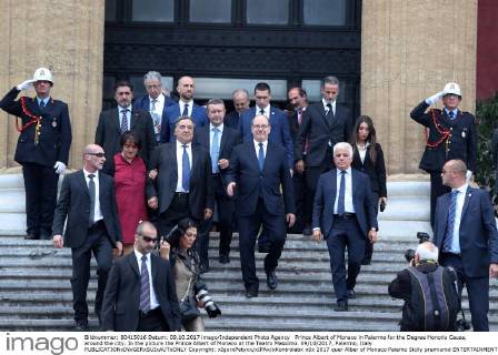 Prince Albert of Monaco in Palermo for the Degree Honoris Causa, around the city. In the picture the Prince Albert of Monaco at the Teatro Massimo. 09 10 2017, Palermo, Italy  Copyright: xIgorxPetyxx xIPAx xKontrolabx