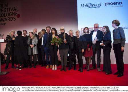 Schlussfoto mit allen Preistraegern, Film Festival Cologne in Koeln, 06.10.2017.