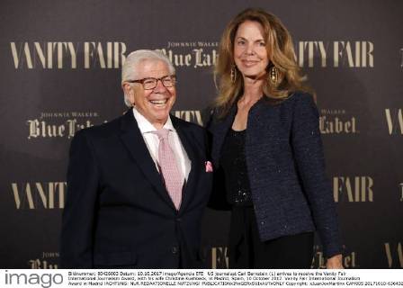 US journalust Carl Bernstein (L) arrives to receive the Vanity Fair International Journalism Award, with his wife Christine Kuehbeck, in Madrid, Spain, 10 October 2017. Vanity Fair International Journalism Award in Madrid !ACHTUNG: NUR REDAKTIONELLE NUTZUNG!  Copyright: xJuanJoxMartínx CAM005 20171010-636432698434057879