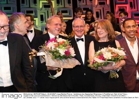 Verleihung des Hessischen Filmpreises in Frankfurt am Main Ulrich Tukur, August Zirner und Corinna Harfouch Verleihung des Hessischen Filmpreis Preis, Auszeichnung, Ehrung Alten Oper Frankfrut am Main 13. Oktober 2017