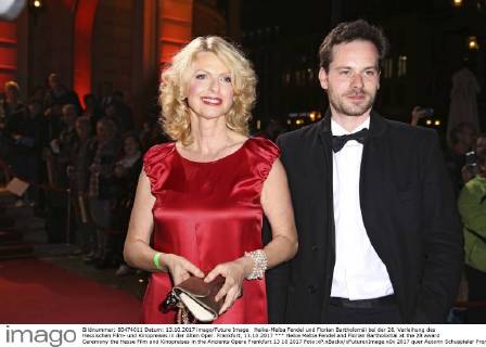 Heike-Melba Fendel und Florian Bartholomäi bei der 28. Verleihung des Hessischen Film- und Kinopreises in der Alten Oper. Frankfurt, 13.10.2017