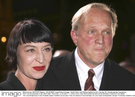 Ulrich Tukur mit Ehefrau Katharina John bei der 28. Verleihung des Hessischen Film- und Kinopreises in der Alten Oper. Frankfurt, 13.10.2017