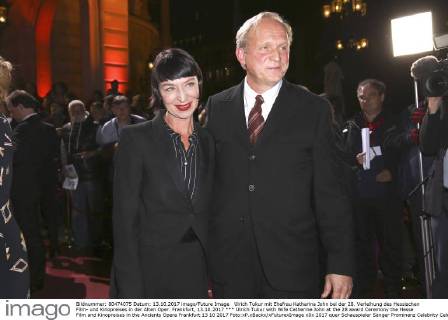 Ulrich Tukur mit Ehefrau Katharina John bei der 28. Verleihung des Hessischen Film- und Kinopreises in der Alten Oper. Frankfurt, 13.10.2017