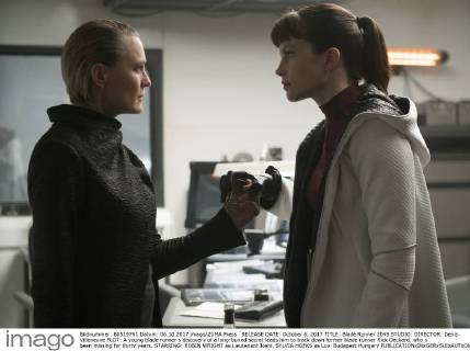 RELEASE DATE: October 6, 2017 TITLE: Blade Runner 2049 STUDIO: DIRECTOR: Denis Villeneuve PLOT: A young blade runner s discovery of a long-buried secret leads him to track down former blade runner Rick Deckard, who s been missing for thirty years. STARRING: ROBIN WRIGHT as Lieutenant Joshi, SYLVIA HOEKS as Luv. Budapest Hungary - ZUMAl90_ 20171006_shz_l90_807 Copyright: xColumbiaxPicturesx