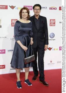 Monica Lierhaus und Oliver Taranenko bei der 11. Verleihung der Goldenen Bild der Frau 2017 im Cruise Center Steinwerder. Hamburg, 21.10.2017
