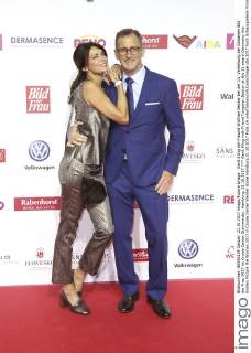 Gerit Kling mit Freund Wolfram Becker bei der 11. Verleihung der Goldenen Bild der Frau 2017 im Cruise Center Steinwerder. Hamburg, 21.10.2017