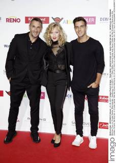 Mark Keller, Valerie Huber und Aaron Keller bei der 11. Verleihung der Goldenen Bild der Frau im Cruise Center Steinwerder. Hamburg, 21.10.2017
