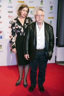 Wolf Biermann mit Ehefrau Pamela Rüsche bei der VDZ Publishers Night 2017 in der Telekom Repräsentanz. Berlin, 06.11.2017