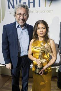 Can Dündar und Ensaf Haidar bei der VDZ Publishers Night 2017 in der Telekom Repräsentanz. Berlin, 06.11.2017