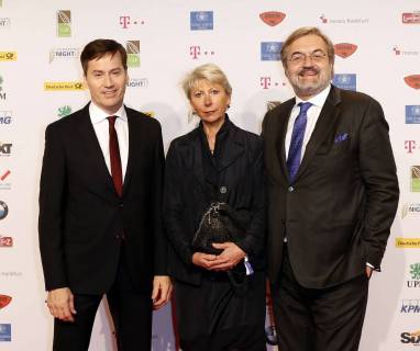 Stephan Scherzer, Antje-Betina Weidlich-Strahlendorf, und Peter Straflendorf bei der Publisher s Night 2017 in der Telekom Hauptstadtrepraesentanz Berlin.