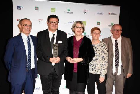 Jean Louis Garcia president apajh Marie Anne Montchamp ancienne diputee Mr Halloumi ville Poitiers NEWS Trophees APAJH 2017 Paris 07 11 2017 FedericoPestellini Panoramic 