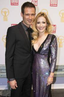 Sebastien Ogier mit Gattin Andrea Kaiser bei der Verleihung des Goldenen Lenkrads 2017 im Axel-Springer-Haus. Berlin, 07.11.2017