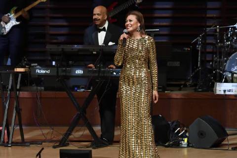 November 14, 2017 - Philadelphia, Pennsylvania, U.S - Soprano, ALYSON CAMBRIDGE, with keyboardist, BILL JOLLY, performing at the Marian Anderson Award Gala held at the Kimmel Center in Philadelphia PA The Marian Anderson Award was created to honor and celebrate world-renowned artists for their artistic work and talents, as well as their philanthropic contributions to society. It is named in memory of culture-changing vocalist and distinguished Philadelphian, Marian Anderson. Philadelphia U.S. - ZUMArf1_ 20171114_zaf_rf1_024 Copyright: xRickyxFitchettx