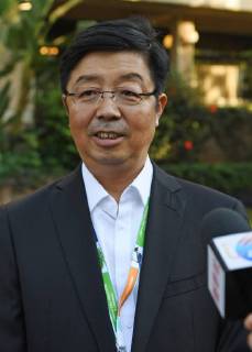 (171205) -- NAIROBI, Dec. 5, 2017 -- Representative Liu Haiying from the Saihanba Afforestation Community receives an interview with Xinhua in Nairobi, Kenya, Dec. 4, 2017. Saihanba Afforestation Community in north China s Hebei Province received the United Nations highest environmental honor, the Champions of the Earth award, during the UN Environment Assembly in Nairobi, for transforming degraded land into a lush paradise. ) (lrz) KENYA-NAIROBI-UN-AWARD-SAIHANBA ChenxCheng 
