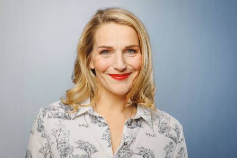 MDR - Riverboat. Schauspielerin Tanja Wedhorn anläßlich der Aufzeichnung der MDR - Talkshow Riverboat am 06.12.2017 im Studio 3 der Mediacity Leipzig. ( ST: 05.01.2018 )