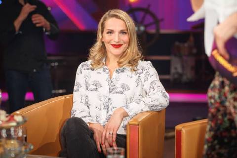 MDR - Riverboat. Schauspielerin Tanja Wedhorn anläßlich der Aufzeichnung der MDR - Talkshow Riverboat am 06.12.2017 im Studio 3 der Mediacity Leipzig. ( ST: 05.01.2018 )