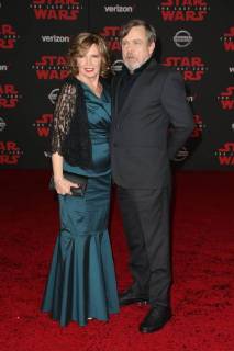LOS ANGELES, CA - DECEMBER 9: Marilou York and Mark Hamill at the World Premiere of LucasfilmÕs Star Wars: The Last Jedi at The Shrine Auditorium in Los Angeles, California on December 9, 2017. Copyright: xFayexSadoux