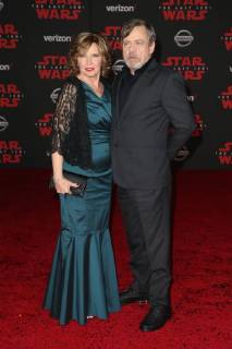 LOS ANGELES, CA - DECEMBER 9: Marilou York and Mark Hamill at the World Premiere of LucasfilmÕs Star Wars: The Last Jedi at The Shrine Auditorium in Los Angeles, California on December 9, 2017. Copyright: xFayexSadoux